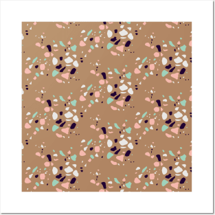 Boho Terrazzo Pattern Posters and Art